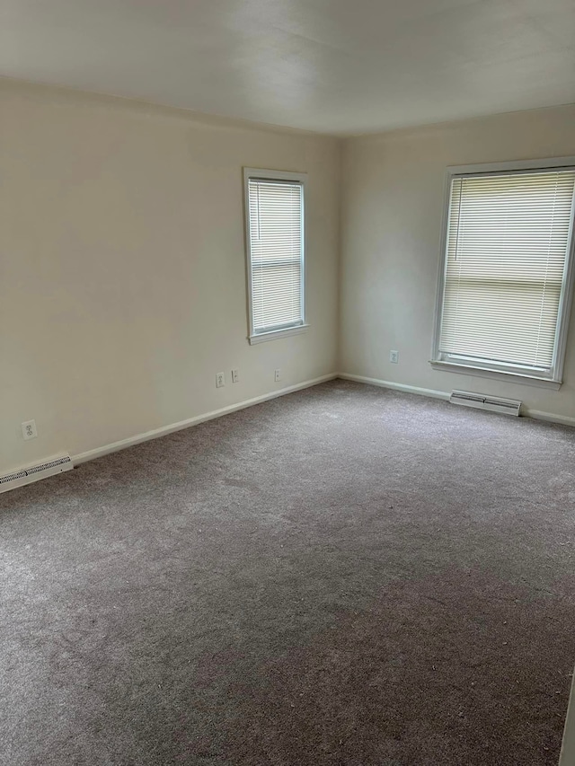18850 Dalby, Redford, MI 48240 - carpeted spare room with baseboards and a baseboard heating unit