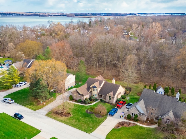 7837 Oak River Dr, Grosse Ile, MI 48138 - drone / aerial view with a water view
