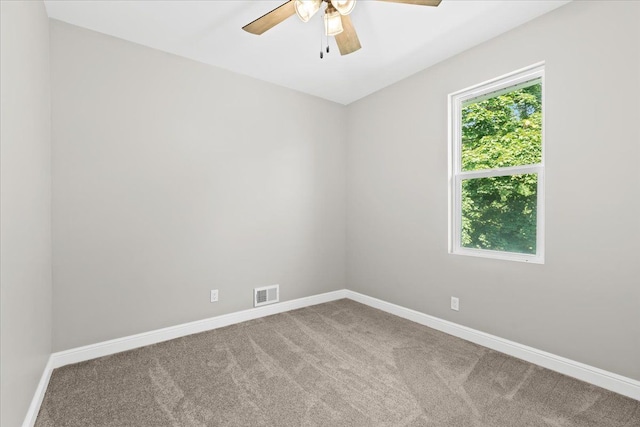592 Leicester, Detroit, MI 48202 - empty room with carpet, baseboards, and a ceiling fan