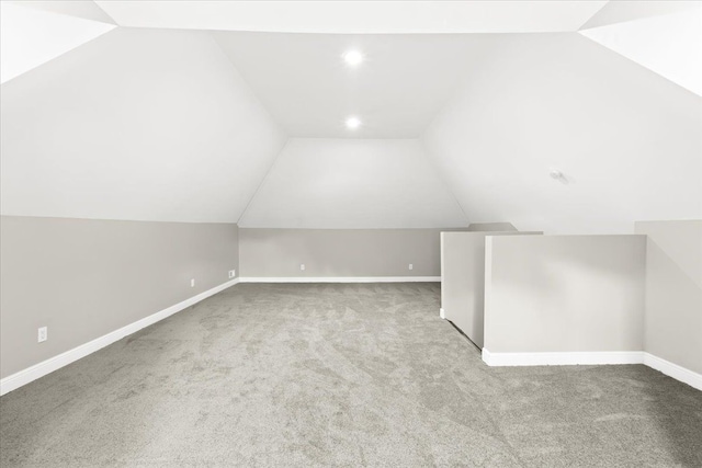 592 Leicester, Detroit, MI 48202 - bonus room featuring lofted ceiling, carpet, baseboards, and recessed lighting