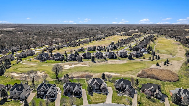 2434 Pebble Beach Dr, Oakland, MI 48363 - drone / aerial view with a residential view and view of golf course