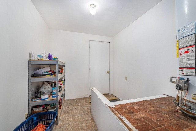 interior space with stone finish floor