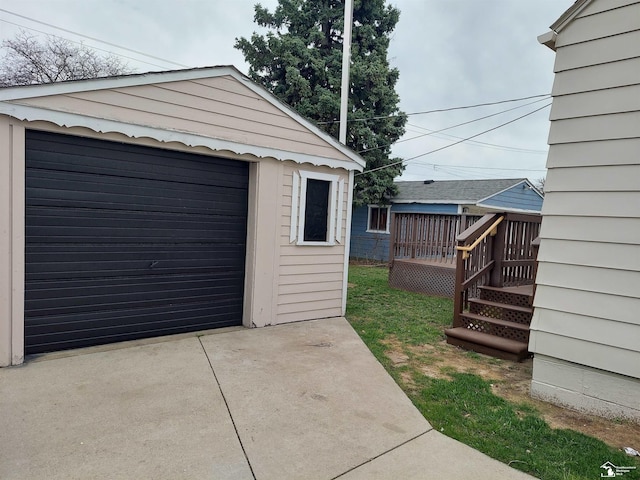 3857 14th St, Wyandotte, MI 48192 - detached garage with concrete driveway