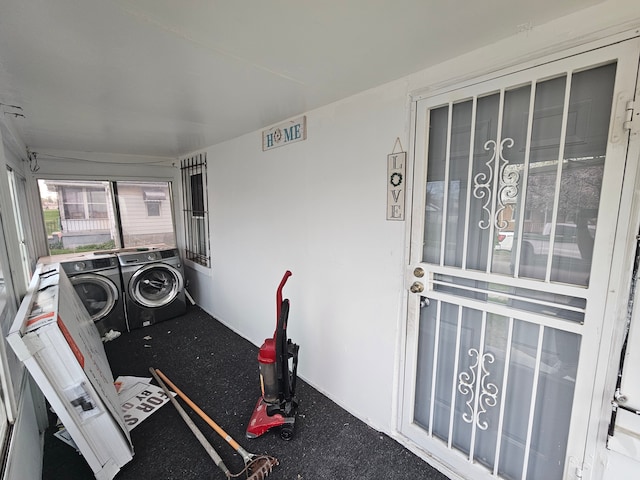494 Polk Ave, River Rouge, MI 48218 - entrance to property with separate washer and dryer and stucco siding
