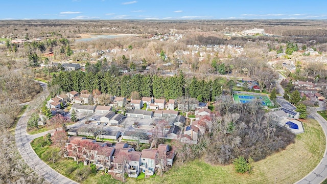 birds eye view of property featuring a residential view