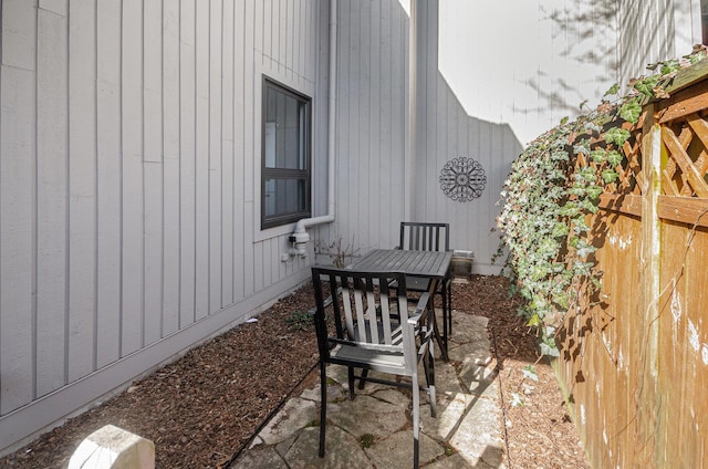 view of patio with fence