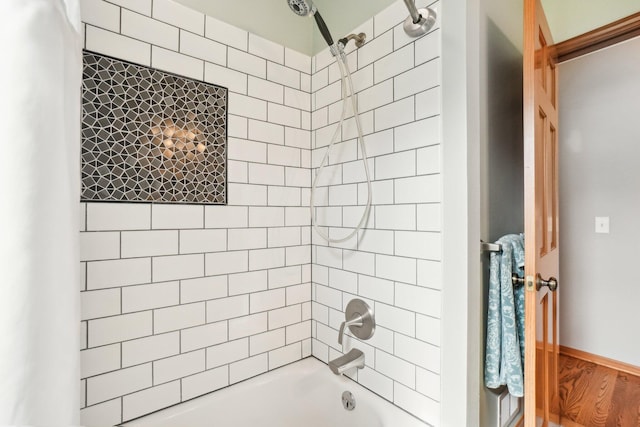 full bath with bathing tub / shower combination