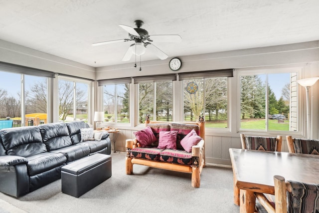 view of sunroom