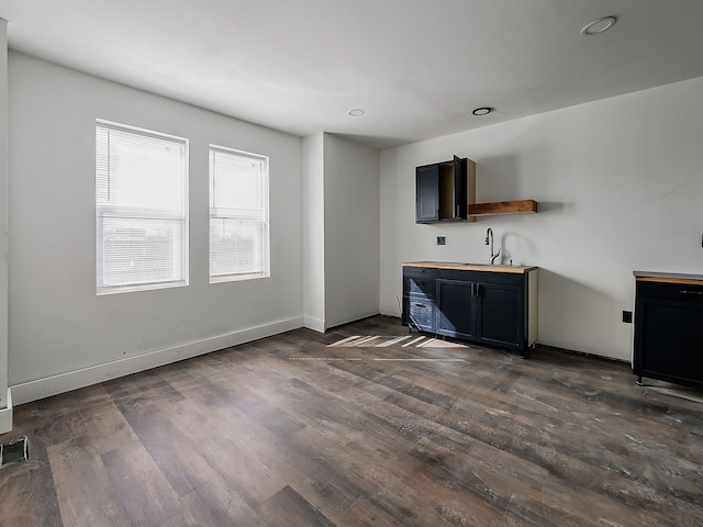 11765 Glenfield St, Detroit, MI 48213 - bar featuring recessed lighting, a sink, and dark wood finished floors