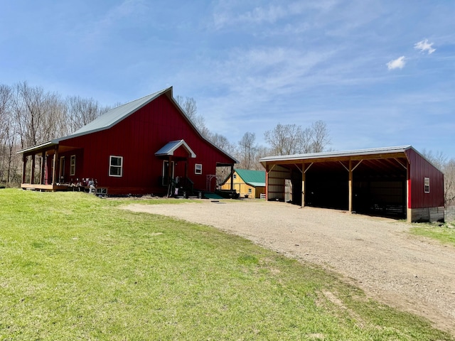 view of horse barn