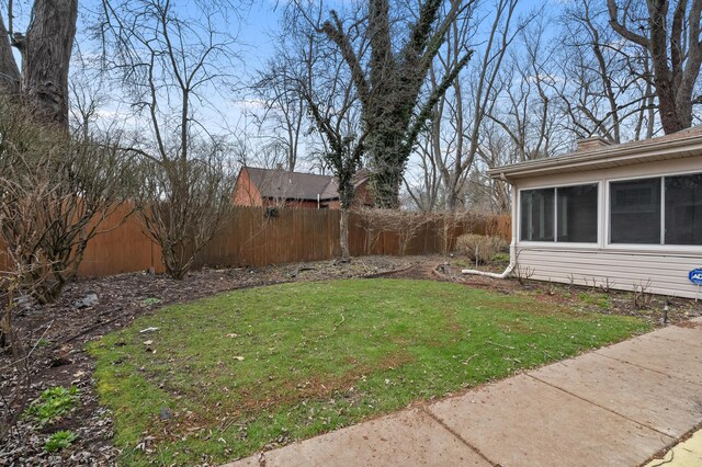 view of yard with fence private yard
