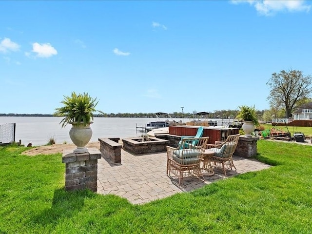 2011 W Lake Dr, Novi, MI 48377 - view of patio / terrace featuring a water view