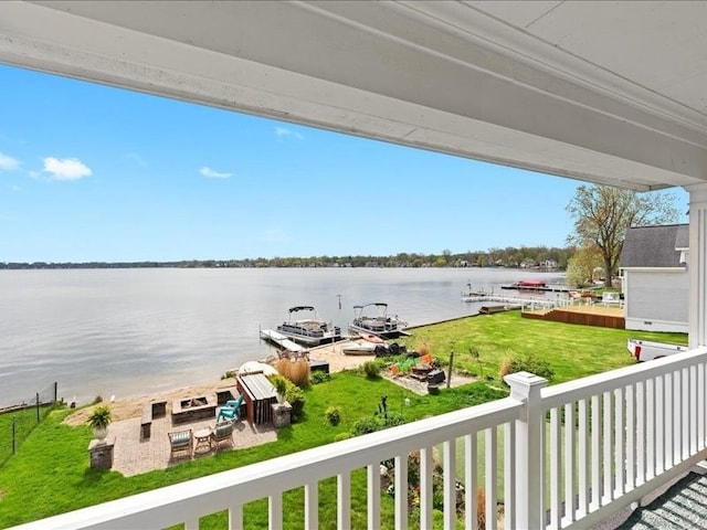 2011 W Lake Dr, Novi, MI 48377 - water view featuring a boat dock