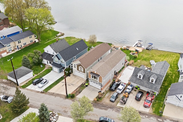 2011 W Lake Dr, Novi, MI 48377 - aerial view of residential area with a large body of water