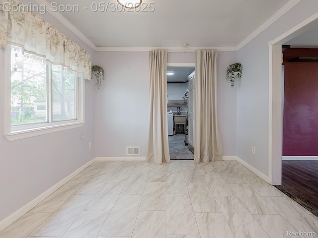 45 E George Ave, Hazel Park, MI 48030 - unfurnished room featuring crown molding and baseboards