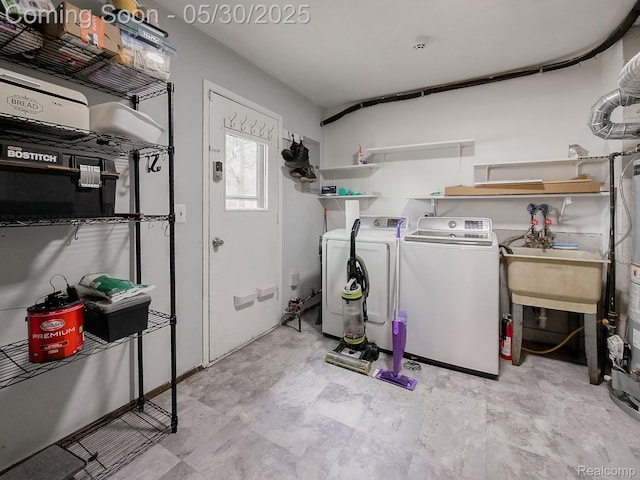 45 E George Ave, Hazel Park, MI 48030 - washroom with washing machine and dryer