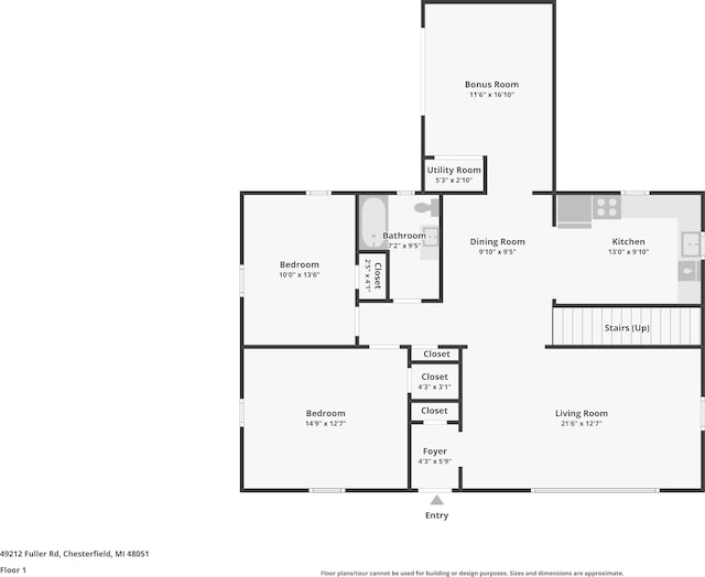 49212 Fuller Rd, Chesterfield, MI 48051 - floor plan / room layout