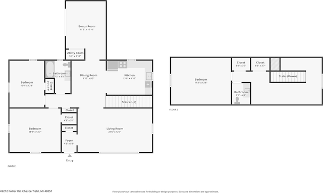 49212 Fuller Rd, Chesterfield, MI 48051 - floor plan / room layout