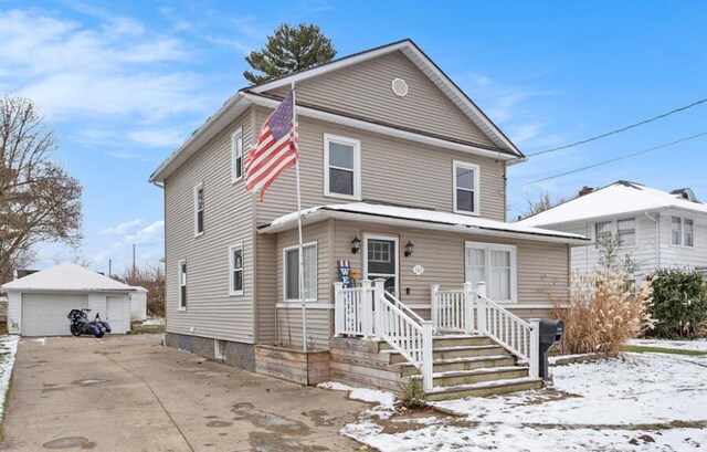 249 Wentworth Ave, Battle Creek, MI 49015 - view of front of property featuring an outbuilding and a garage