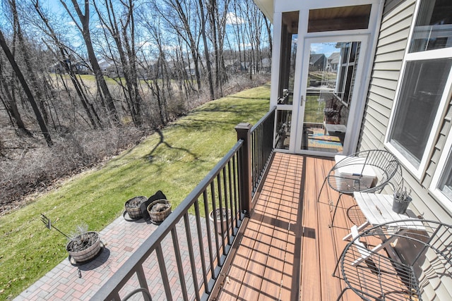 balcony featuring a fire pit