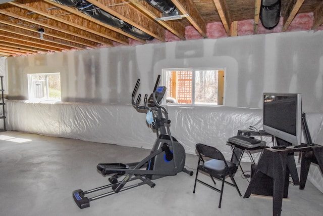 view of workout area
