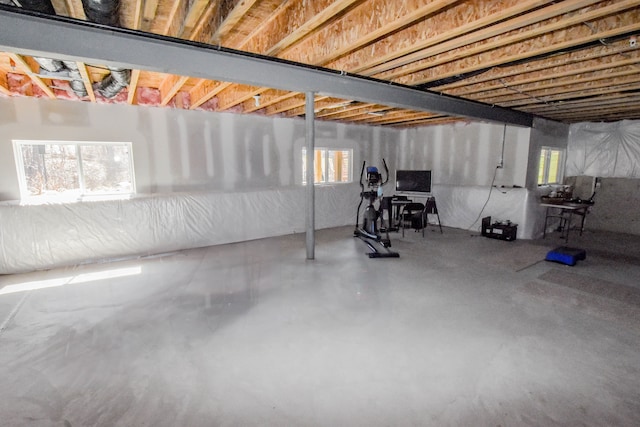 view of basement