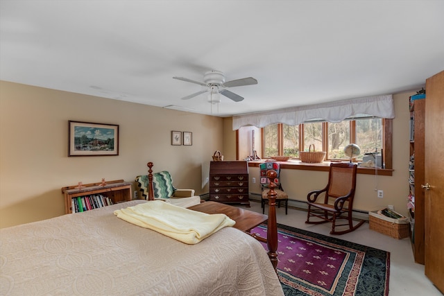 48814 Gyde Rd, Canton, MI 48187 - bedroom with a baseboard radiator and ceiling fan