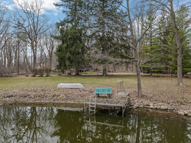 48814 Gyde Rd, Canton, MI 48187 - view of dock with a lawn