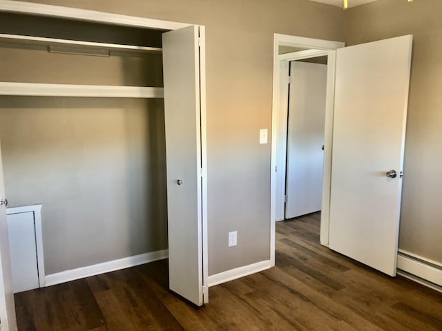 closet with baseboard heating