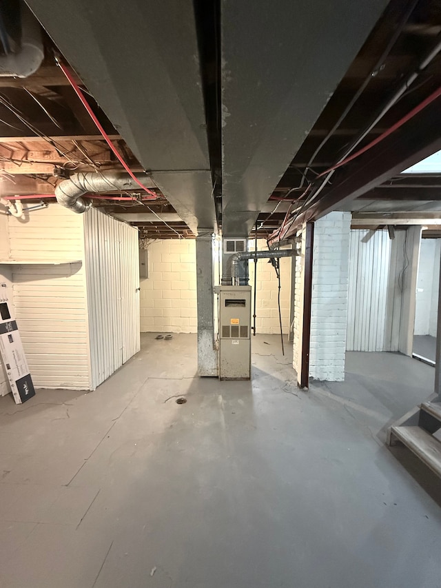 18655 Strasburg St, Detroit, MI 48205 - unfinished basement with visible vents and heating unit