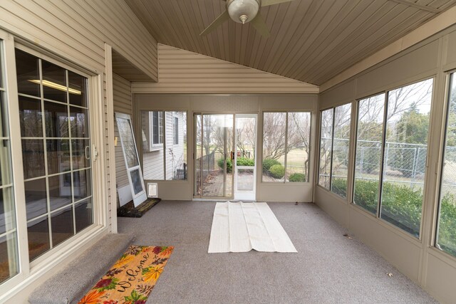 1527 Somerset Ct, Mount Pleasant, MI 48858 - unfurnished sunroom featuring ceiling fan