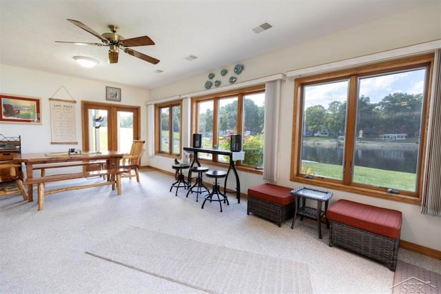 sunroom / solarium with visible vents
