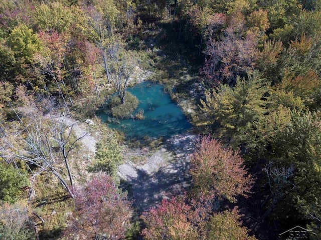 aerial view featuring a view of trees