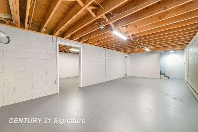 1804 Ardmore St, Midland, MI 48642 - finished below grade area with concrete block wall