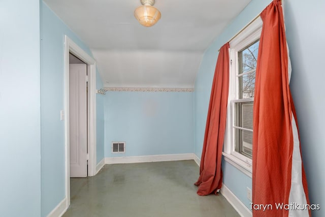 1193 E Apple Ave, Muskegon, MI 49442 - hallway with finished concrete floors, baseboards, and visible vents