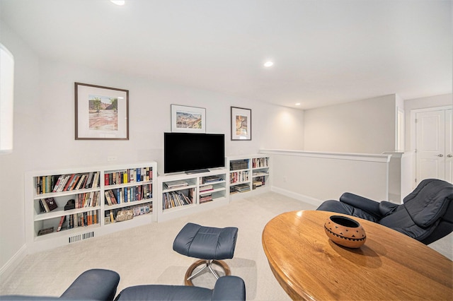 3092 N Spurway Dr, Ann Arbor, MI 48105 - carpeted living room featuring baseboards and recessed lighting