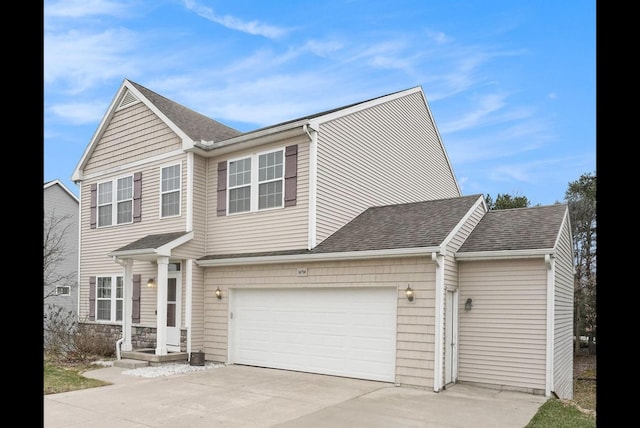 14750 Waypoint Pkwy, West Olive, MI 49460 - view of front of property with driveway and roof with shingles