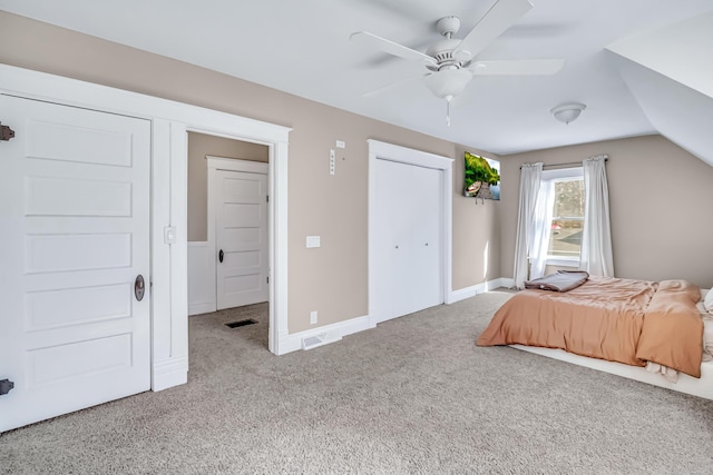 1856 N 56th Ave, Mears, MI 49436 - carpeted bedroom with ceiling fan and a closet