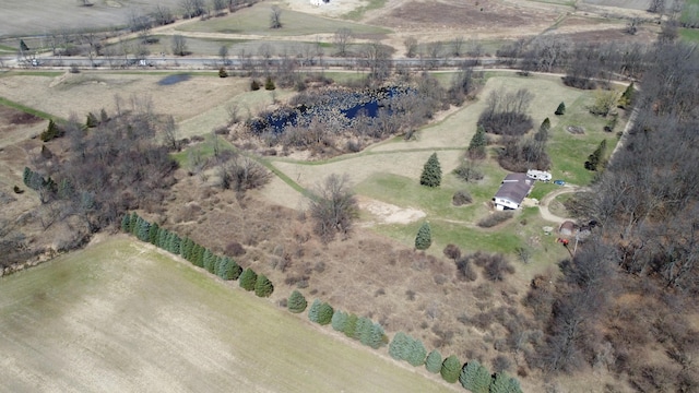 bird's eye view featuring a rural view