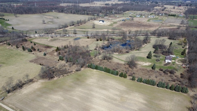 aerial view with a rural view