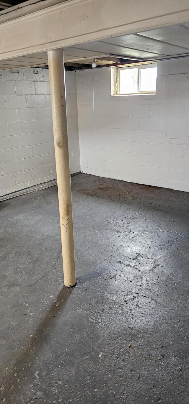 view of basement