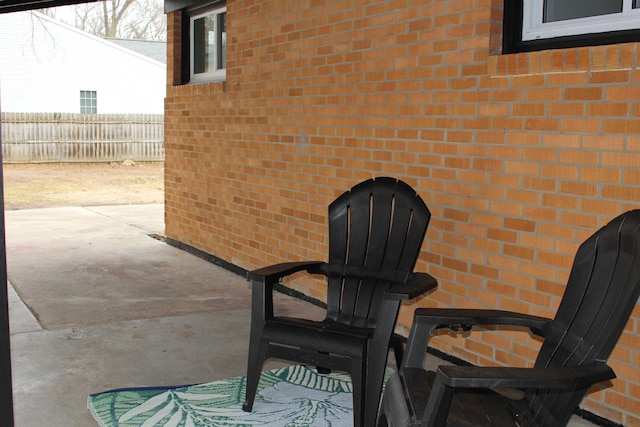 view of patio / terrace with fence