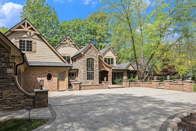 2891 Gale Rd, Ann Arbor, MI 48105 - view of front facade featuring stone siding
