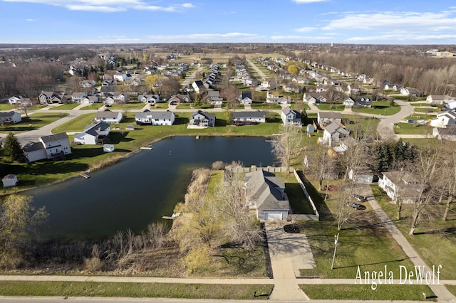 4087 Baldwin St, Hudsonville, MI 49426 - birds eye view of property featuring a water view and a residential view