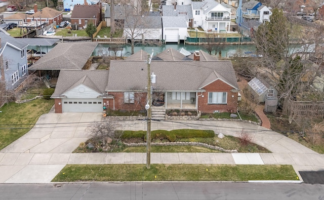 14511 Harbor St, Detroit, MI 48215 - aerial view featuring a residential view and a water view