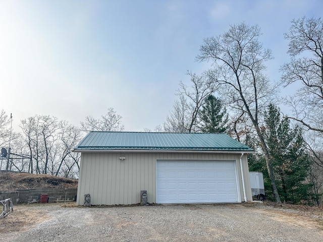 garage featuring fence
