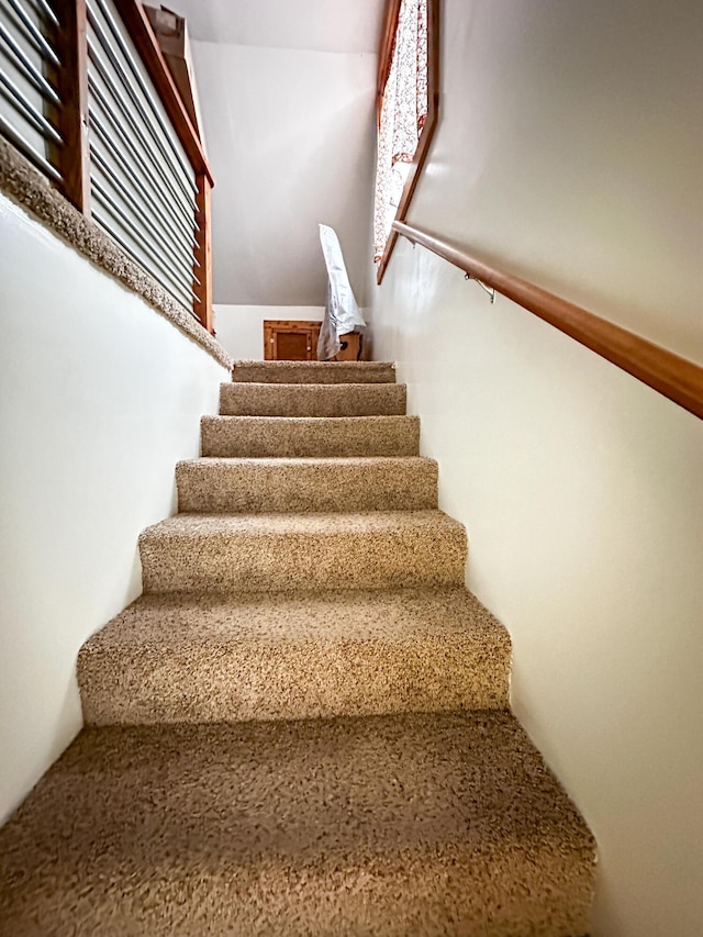 view of stairway