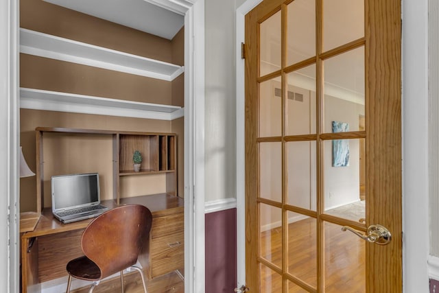 home office featuring visible vents