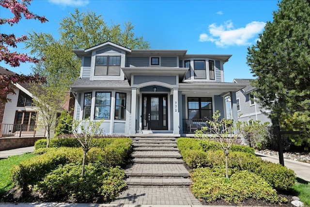 view of front facade with covered porch