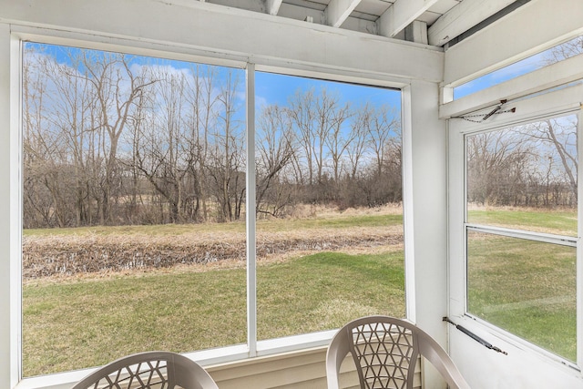 unfurnished sunroom with a healthy amount of sunlight